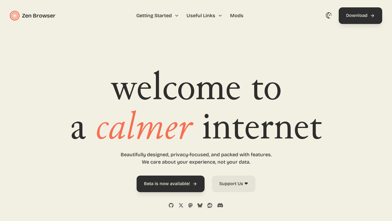 Zen Browser screenshot