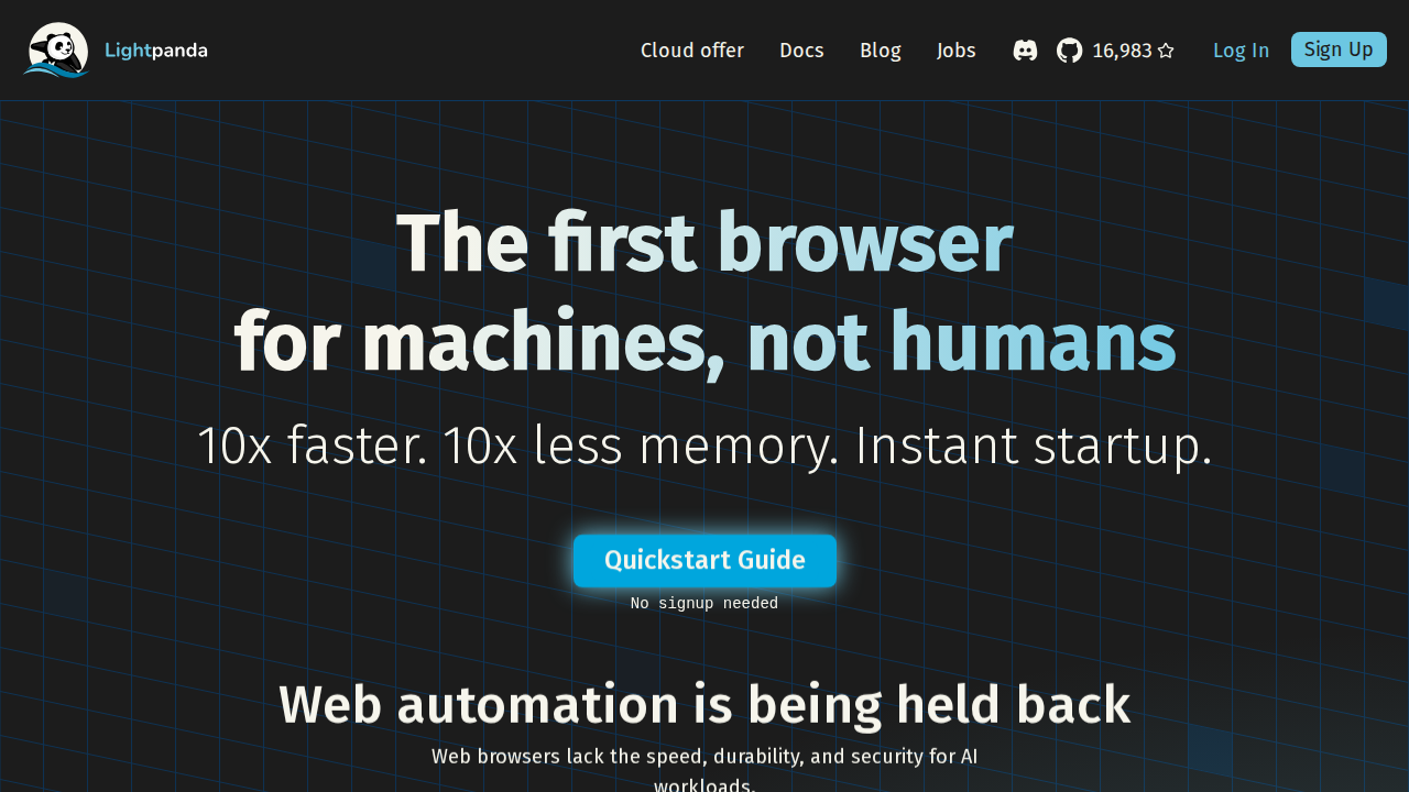 Lightpanda screenshot