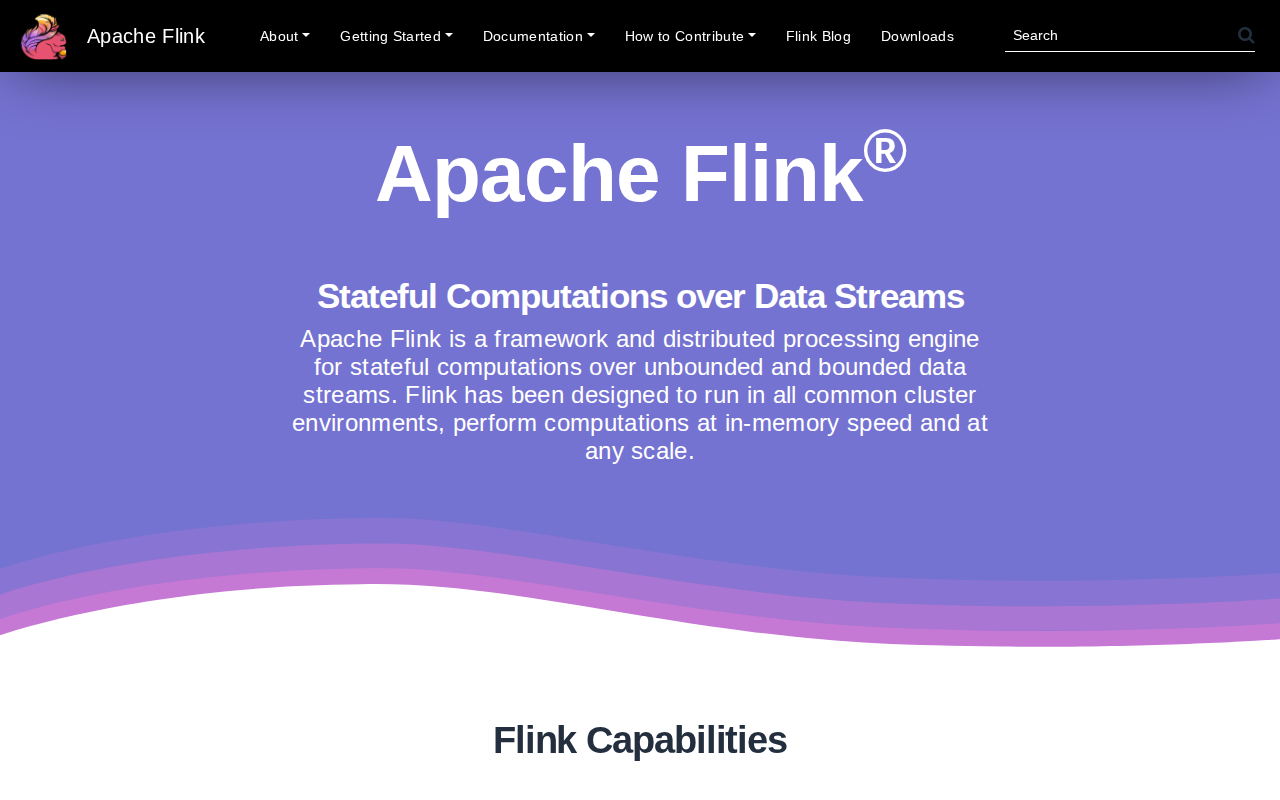 Apache Flink screenshot